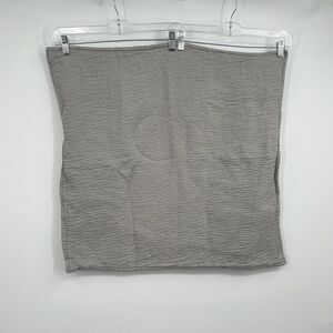 West Elm Green Organic Cozy Cotton 26x26 Gray Textured Jacquard Pillow Cover